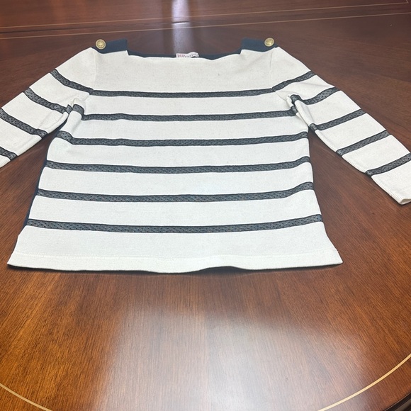 Red Valentino Striped Navy and White Women's Sweater, boat neck, size S - Picture 1 of 10